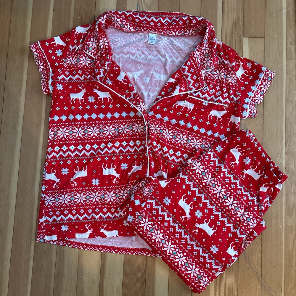 Red Reindeer Kids Pajamas